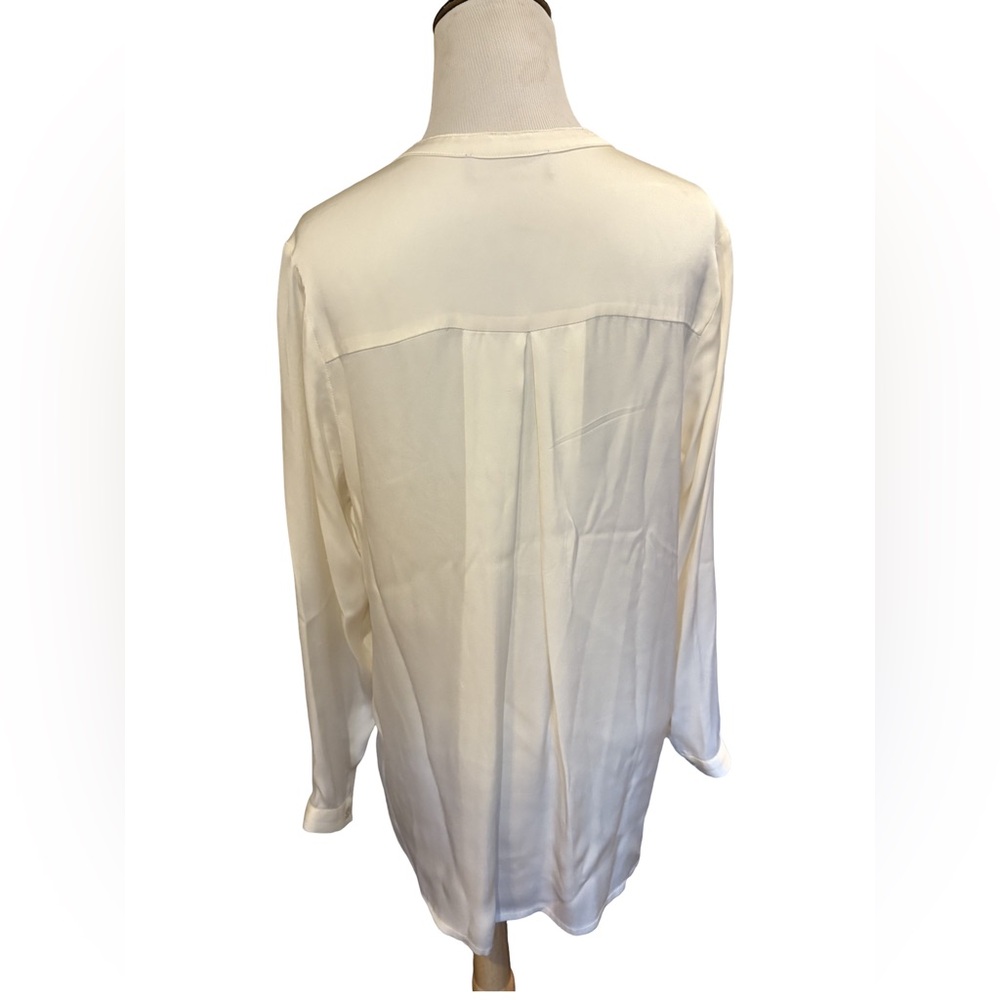Elegant Women's White Blouse — Size L - Picture 3 of 5